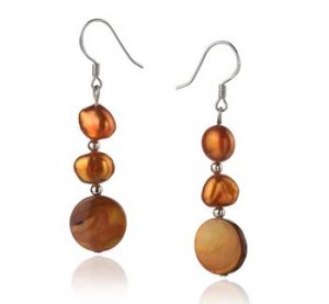 chocolate pearl earrings