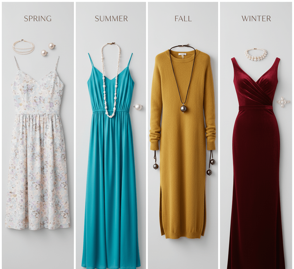 pearlsonly-blog-97-image-6-pearl - Seasonal Dress with Pearl Pairings - Pearls Jewelry - pearlsonly