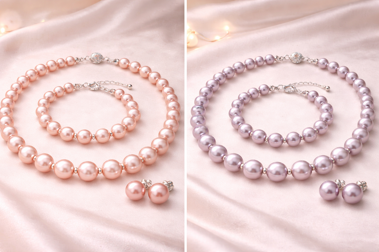 pearlsonly-blog-109-image-6-pearl - Pink and Lavender Pearl Necklace and Earrings Set - Pearls Jewelry - pearlsonly