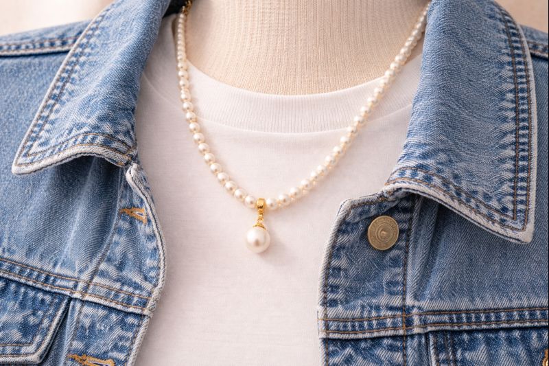 pearlsonly-blog-111-image-6-pearl - Casual Pearl and Pendant Necklace Styling - Pearls Jewelry - pearlsonly