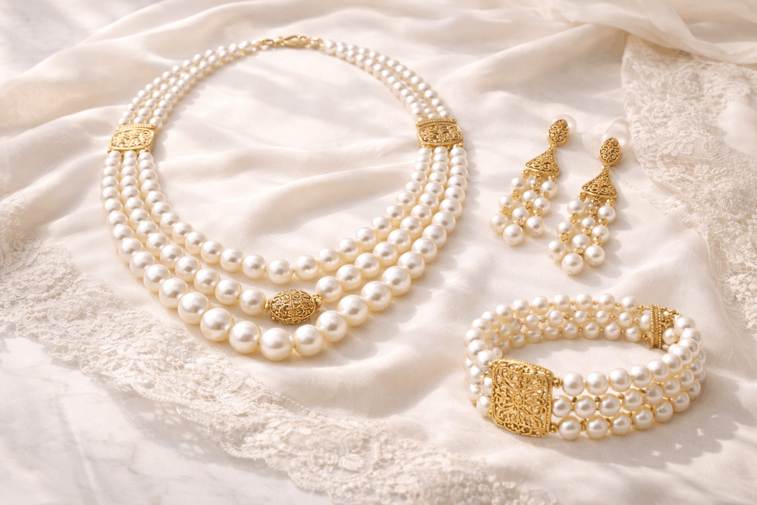 04. Bridal Pearl Jewelry in Saudi Arabia