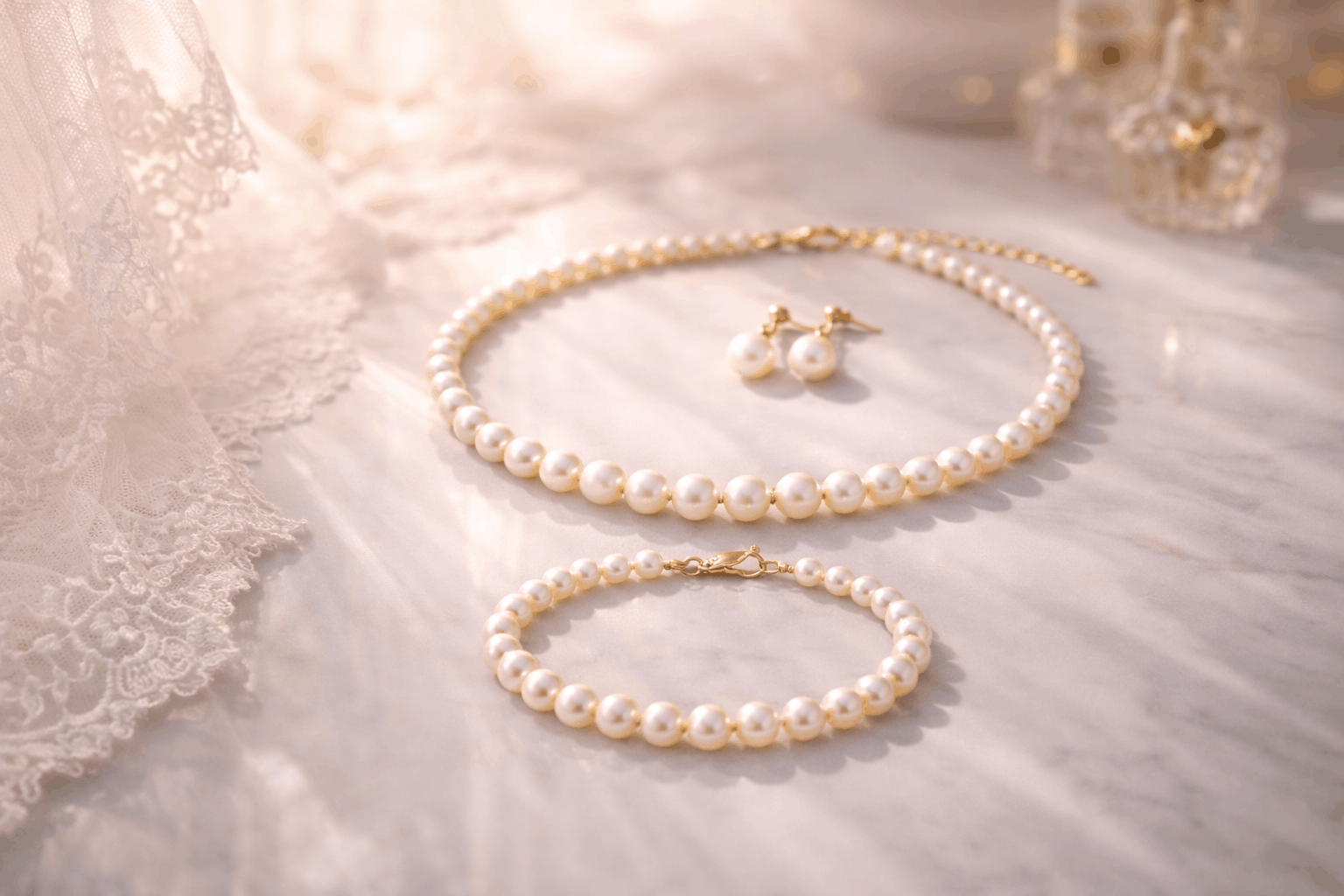 pearlsonly-blog-126-image-7-pearl - Styling Your Set with Wedding Dress - Pearls Jewelry - pearlsonly