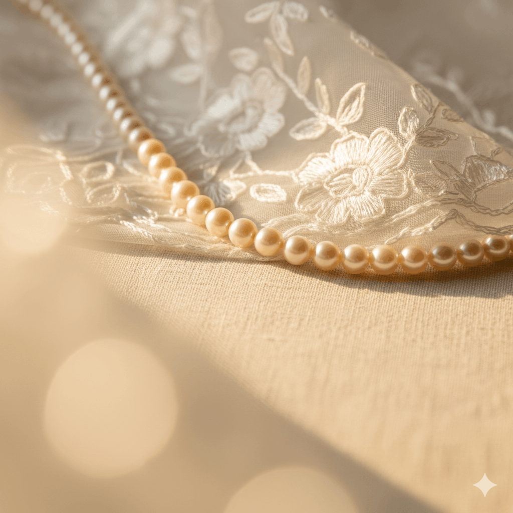 02. The Tone-on-Tone Rule - Matching Your Pearl Jewelry to the Fabric