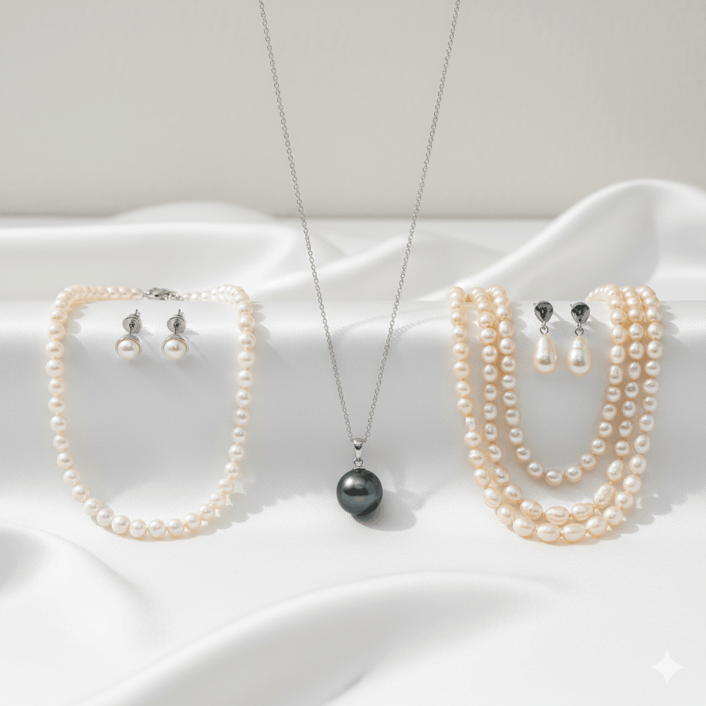 04. Breaking the Palette - Tahitian Pearls with a White Dupatta
