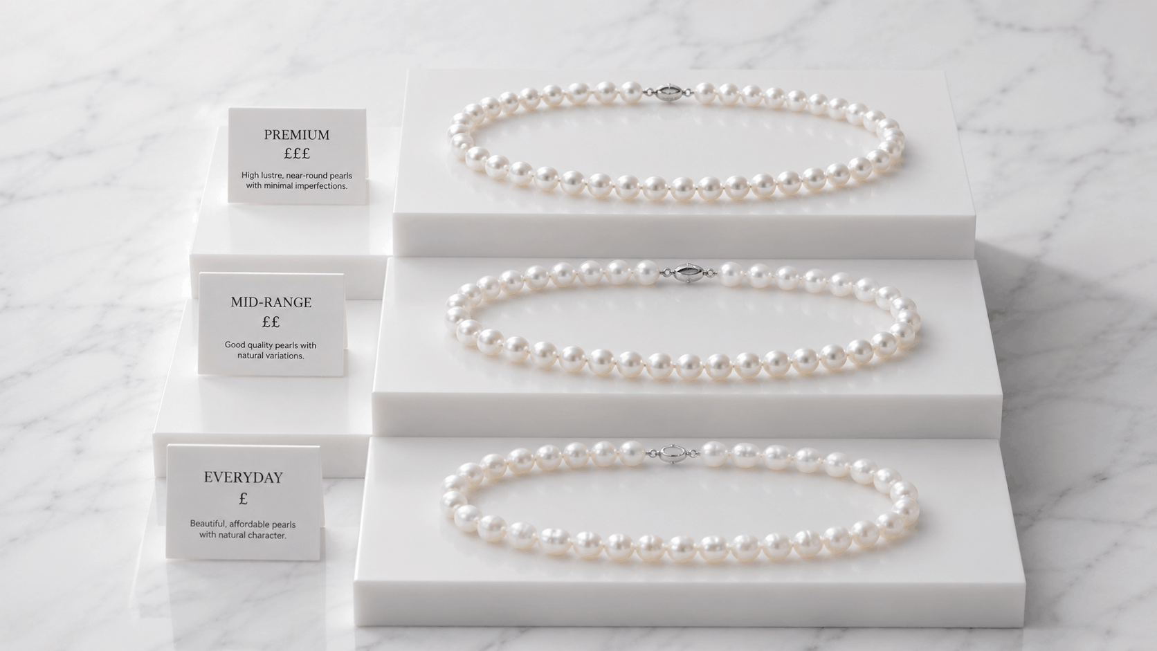 02. Freshwater Pearl Necklace Price Ranges in the UK