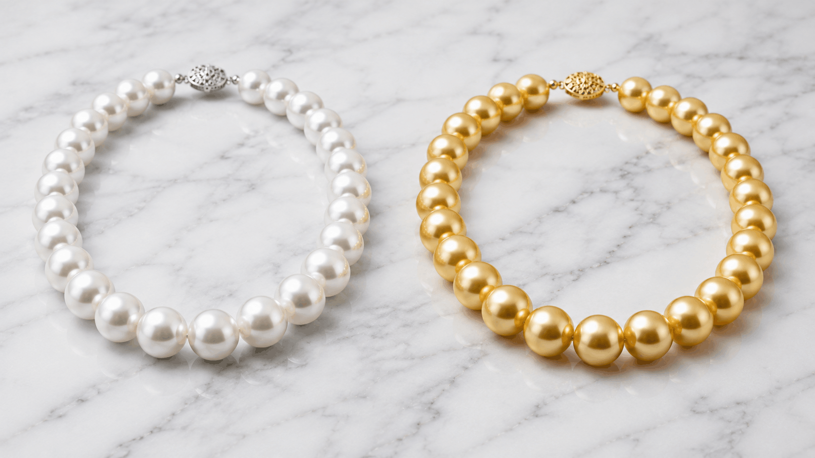 02. White vs Golden South Sea Pearls