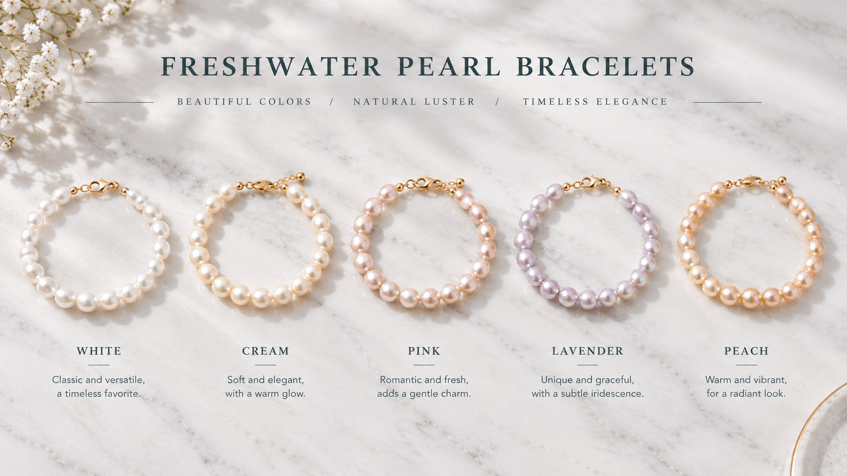 02. Pearl Bracelet Freshwater Colors — A Wider Range Than You'd Expect