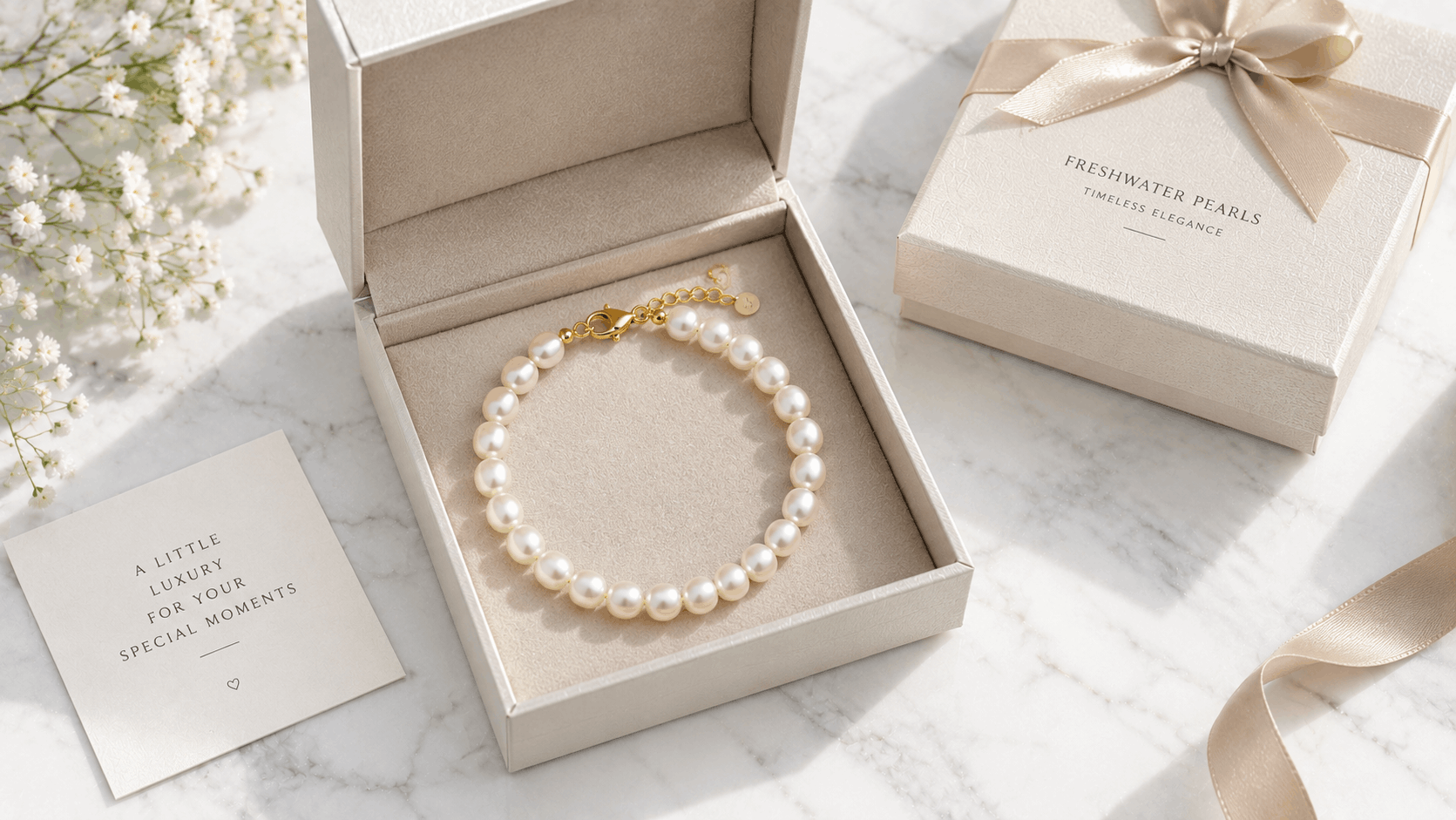 06. Freshwater Pearl Bracelet as a Gift