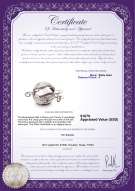 product certificate: W-14K-ball-dmd-clasp-brighton