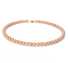 6-7mm AA Quality Freshwater Cultured Pearl Necklace in Pink