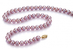 6-6.5mm AA Quality Freshwater Cultured Pearl Set in Lavender