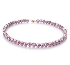 7-8mm AA Quality Freshwater Cultured Pearl Set in Lavender
