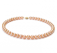 8-9mm AA Quality Freshwater Cultured Pearl Necklace in Pink