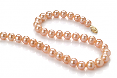 8-9mm AA Quality Freshwater Cultured Pearl Necklace in Pink