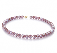 8.5-9mm AA Quality Freshwater Cultured Pearl Necklace in Lavender