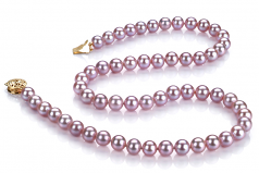 6-6.5mm AAAA Quality Freshwater Cultured Pearl Necklace in Lavender