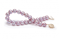 7-8mm AAAA Quality Freshwater Cultured Pearl Bracelet in Lavender