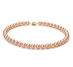 8.5-9mm AAAA Quality Freshwater Cultured Pearl Necklace in Pink