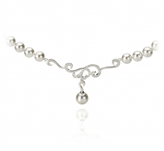 6-9mm AA Quality Japanese Akoya Cultured Pearl Necklace in Almira White