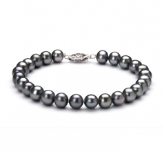6-7mm AA Quality Freshwater Cultured Pearl Bracelet in Black