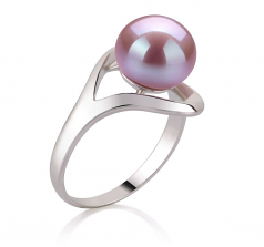 9-10mm AA Quality Freshwater Cultured Pearl Ring in Sadie Lavender