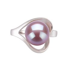 9-10mm AA Quality Freshwater Cultured Pearl Ring in Sadie Lavender