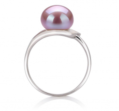 9-10mm AA Quality Freshwater Cultured Pearl Ring in Sadie Lavender