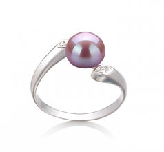 6-7mm AAA Quality Freshwater Cultured Pearl Ring in Dana Lavender