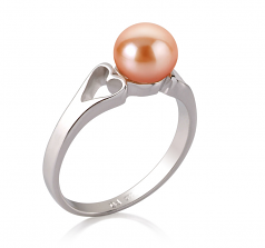 6-7mm AA Quality Freshwater Cultured Pearl Ring in Jessica Pink