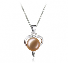 9-10mm AA Quality Freshwater Cultured Pearl Pendant in Leeza Pink