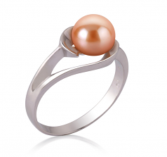 6-7mm AAA Quality Freshwater Cultured Pearl Ring in Clare Pink