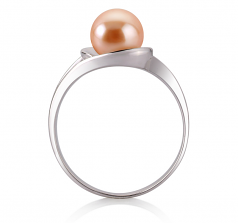 6-7mm AAA Quality Freshwater Cultured Pearl Ring in Clare Pink