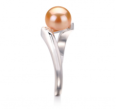 6-7mm AAA Quality Freshwater Cultured Pearl Ring in Dana Pink