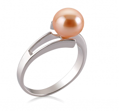 7-8mm AAA Quality Freshwater Cultured Pearl Ring in Jenna Pink