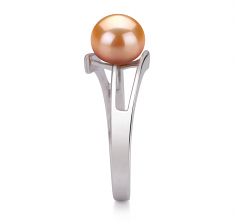 7-8mm AAA Quality Freshwater Cultured Pearl Ring in Jenna Pink