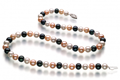 6-7mm AA Quality Freshwater Cultured Pearl Necklace in Multicolor