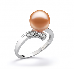 9-10mm AAAA Quality Freshwater Cultured Pearl Ring in Grace Pink
