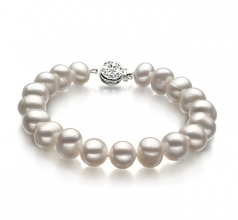 8-9mm A Quality Freshwater Cultured Pearl Bracelet in Kaitlyn White