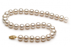 6.5-7.5mm AA Quality Freshwater Cultured Pearl Necklace in White