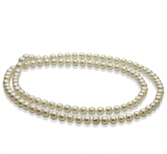 6-7mm AA Quality Freshwater Cultured Pearl Necklace in Liah White for Sale