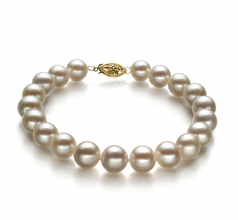 8.5-9mm AA Quality Freshwater Cultured Pearl Bracelet in White