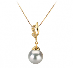 10-11mm AAA Quality South Sea Cultured Pearl Pendant in Bianka White