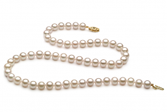 6-7mm AA+ Quality Chinese Akoya Cultured Pearl Necklace in White