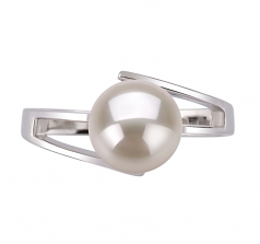 7-8mm AAA Quality Freshwater Cultured Pearl Ring in Jenna White