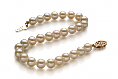 5-5.5mm AAAA Quality Freshwater Cultured Pearl Bracelet in White
