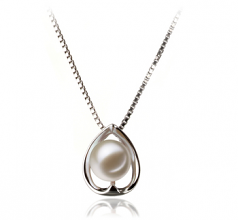 6-7mm AAAA Quality Freshwater Cultured Pearl Pendant in Amanda White