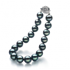 8-8.5mm AA Quality Japanese Akoya Cultured Pearl Bracelet in Black