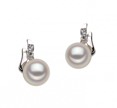 6-7mm AA Quality Japanese Akoya Cultured Pearl Earring Pair in Sydney White