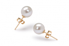 6-7mm AAAA Quality Freshwater Cultured Pearl Earring Pair in White