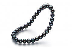 6-7mm A Quality Freshwater Cultured Pearl Bracelet in Bliss Black for Sale